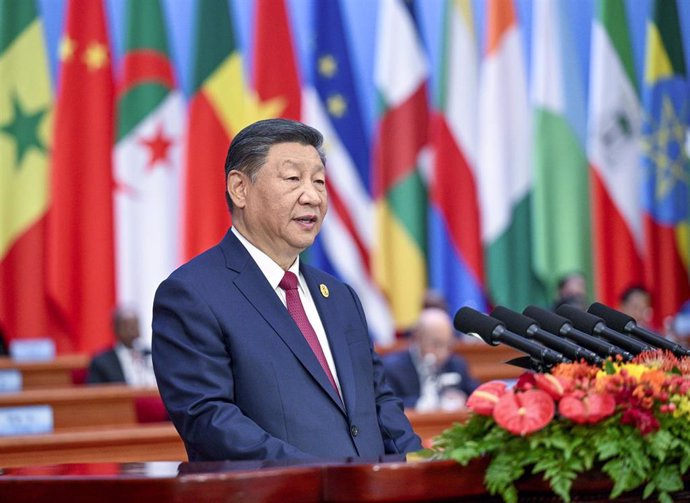 El presidente de China, Xi Jinping, da un discurso durante el Foro de Cooperación China-África Cooperation (FOCAC) en Pekín