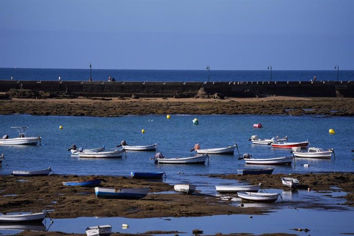 Barcas de pesca en La Caleta de Cádiz.