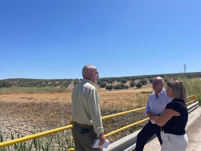 Visita a las obras en el arroyo Salado de Caldera.