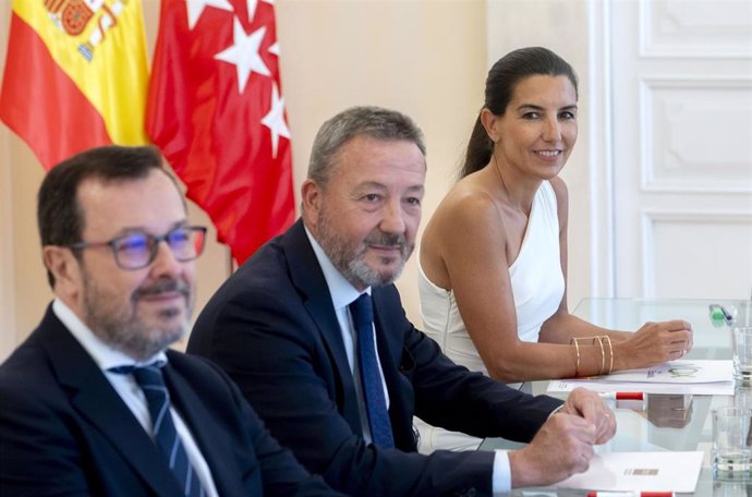 La portavoz de Vox en la Asamblea de Madrid, Rocío Monasterio, durante una reunión, en la Real Casa de Correos, a 5 de septiembre de 2024, en Madrid (España).