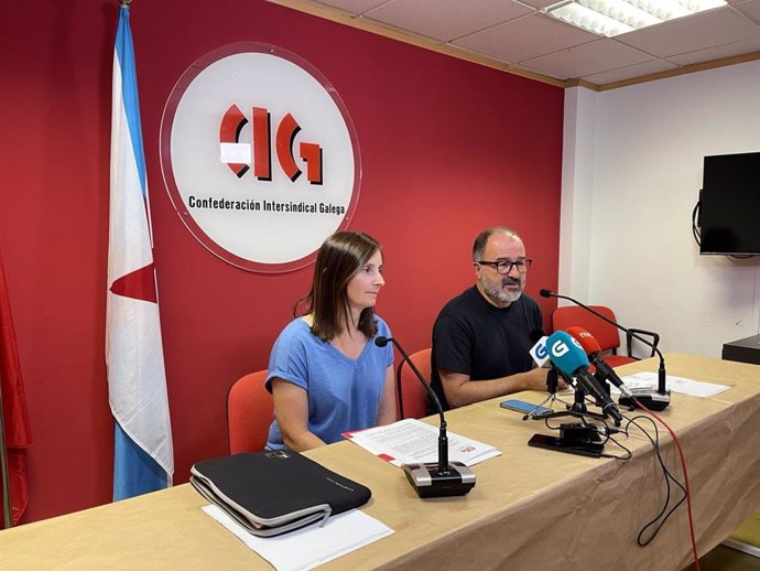 Rueda de prensa del secretario nacional de CIG-Ensino, Suso Bermello.