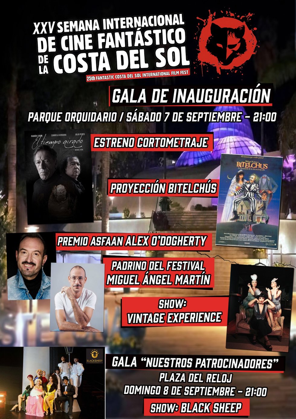 Cartel de la inauguración de la XXV Semana Internacional de Cine Fantástico de la Costa del Sol de Estepona