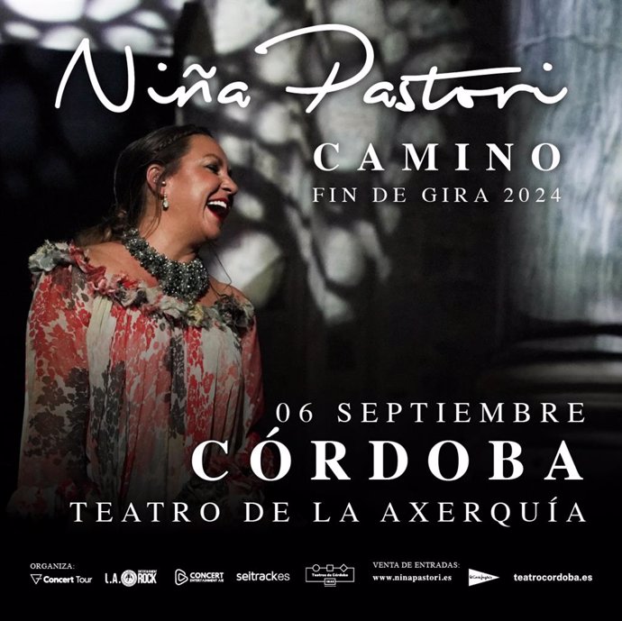 Cartel del concierto de Niña Pastori en Córdoba.