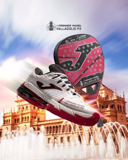 Joma y Premier Pádel P2 presentan la edición especial de las zapatillas Slam y la pala Slam Pro para Valladolid.