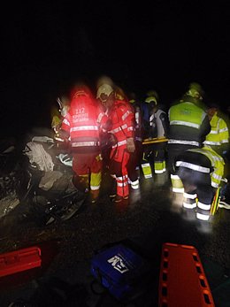 Cuatro heridos en el choque de dos coches en Ramales de la Victoria