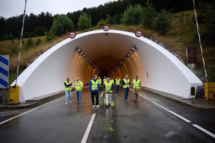 Visita a las obras de los túneles de Ezkaba.