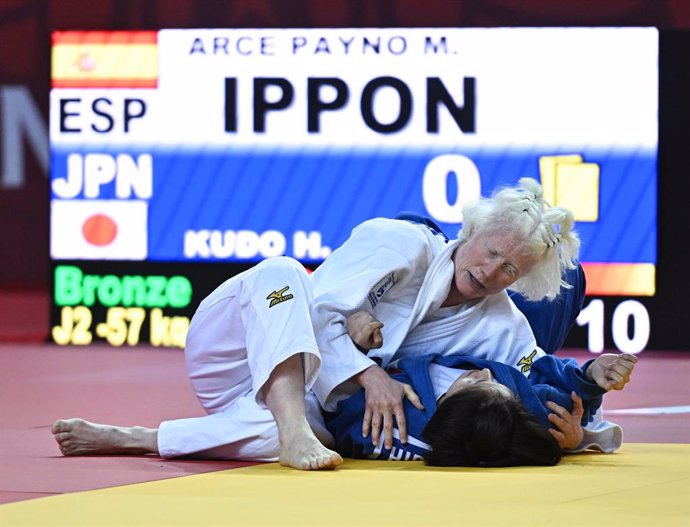 Archivo - La judoka Marta Arce en un evento deportivo.