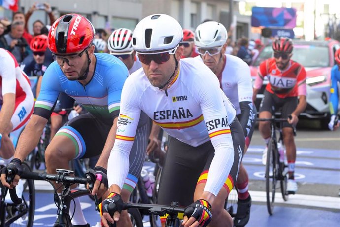 El ciclista español Damián Ramos en los Juegos Paralímpicos de París