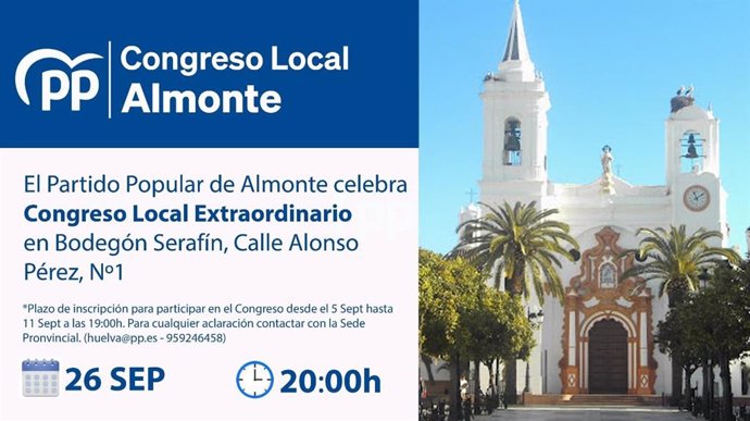 Cartel sobre el Congreso Estraordinario en Almonte.