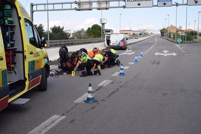 Punto de la N-234 donde se ha producido el accidente.