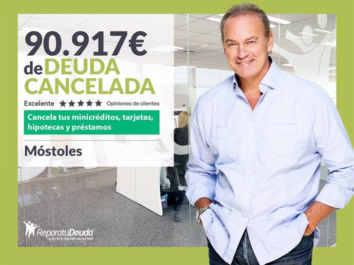 Repara tu Deuda Abogados cancela 90.917€ en Móstoles (Madrid) con la Ley de Segunda Oportunidad