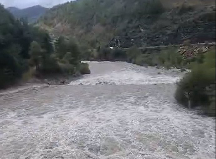 Río Cinca a su paso por Lafortunada este viernes, 6 de septiembre.