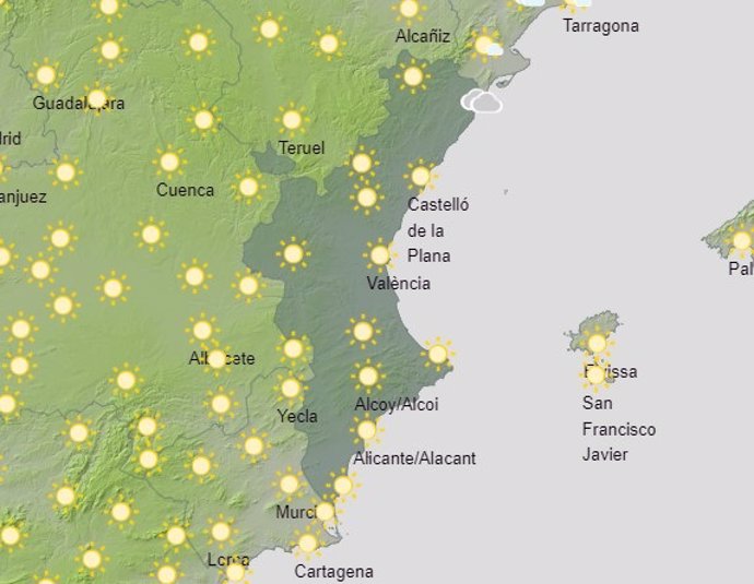 Predicción meteorológica para este sábado, 7 de septiembre