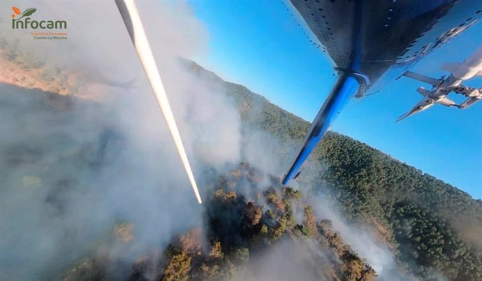 Incendio en Cortijo de Tortas, pedanía perteneciente a Paterna del Madera (Albacete)