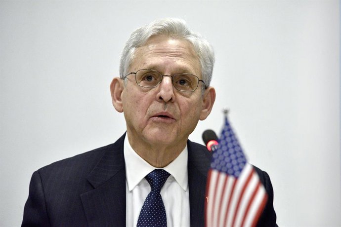 March 3, 2023, Lviv, Ukraine: United States Attorney General Merrick B. Garland attends the signing of the Memorandum of Understanding between the seven national authorities participating in the Eurojust supported joint investigation team (JIT) on alleg
