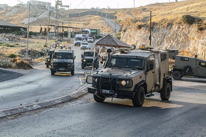 Archivo - Fuerzas militares israelíes cerca de Tubas, en Cisjordania (archivo)