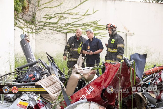 Accidente de helicópetero en Sao Paulo deja cuatro muertos  CUERPO DE BOMBEROS DE SAO PAULO  (Foto de ARCHIVO)  18/3/2023