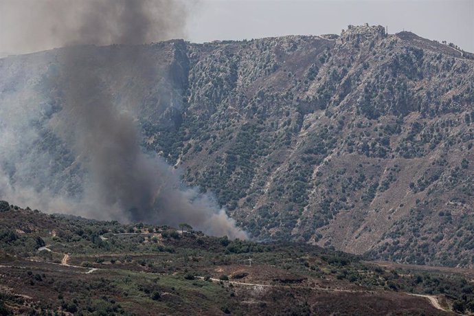 Bombardeo en el lado libanés de la frontera entre Líbano e Israel (archivo)