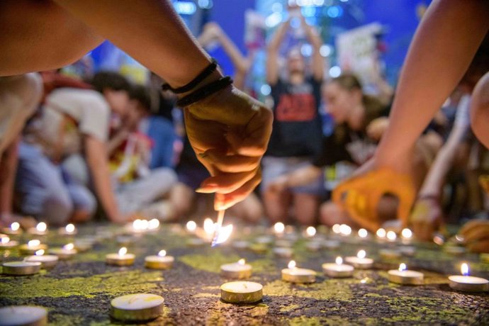 Manifestación para exigir un acuerdo por los rehenes en Tel Aviv (Israel)