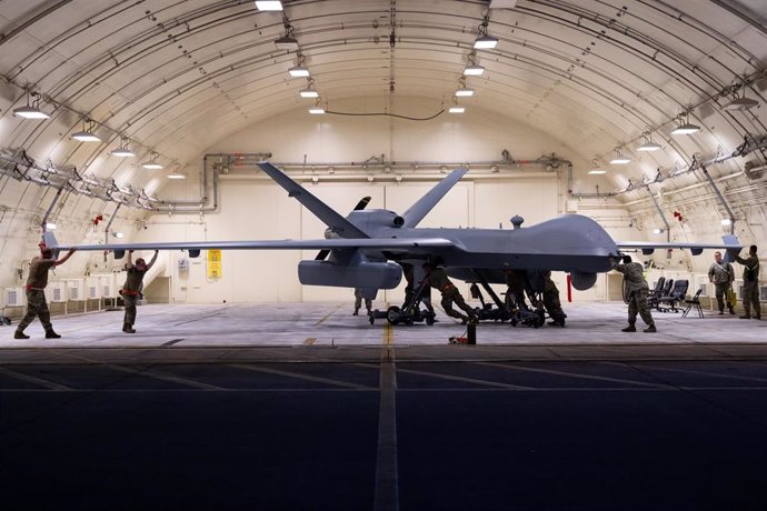 Archivo - Un dron estadounidense MQ-9 Reaper (archivo)