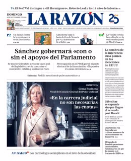 Portada de La Razón del 8 de septiembre de 2024