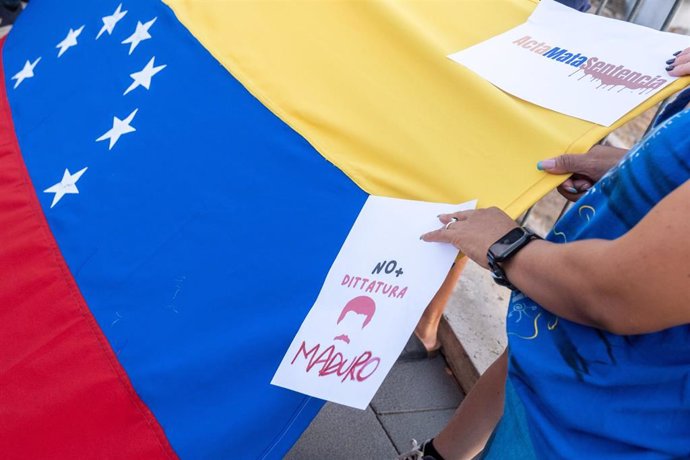 Manifestación en Roma contra el Gobierno de Nicolás Maduro