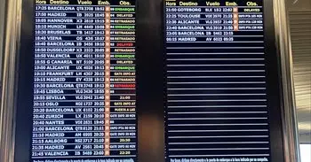 Activan regulaciones del tráfico aéreo en los aeropuertos de Baleares y Barcelona por las tormentas en el Mediterráneo