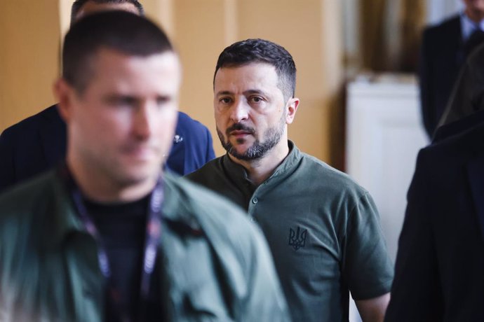 September 6, 2024, Italy,  Milan: Cernobbio, The 50th edition of The European House Ambrosetti Forum. In the photo: Volodymyr Zelensky, President of Ukraine