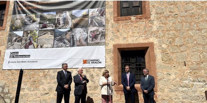 La consejera Tomasa Hernández en la presentación de los Paisajes Amurallados de Albarracín