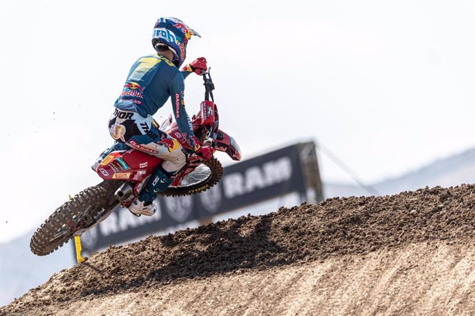 El piloto español Jorge Prado durante la cita de Turquía del Mundial de Motocross de 2024