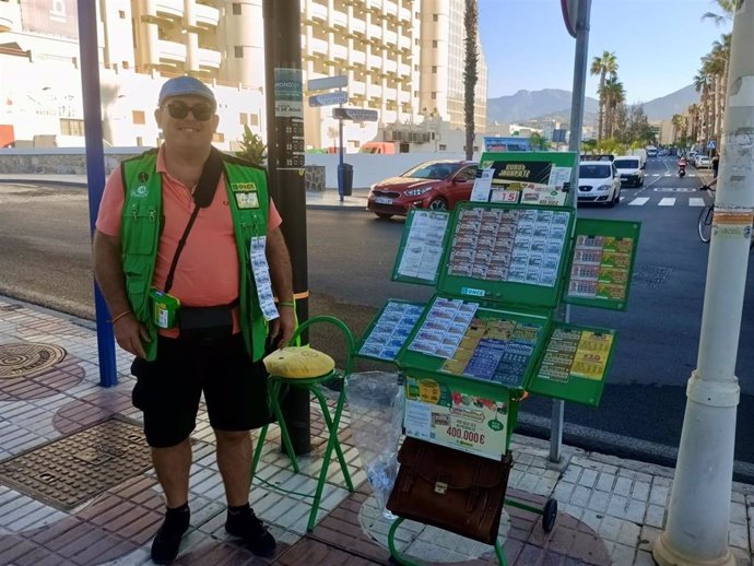 Juan Guerrero, vendedor de la ONCE