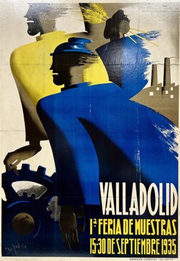 Cartel anunciador de la I Feria de Muestras celebrada en Valladolid en 1935, y que el próximo año celebrará su 90 aniversario