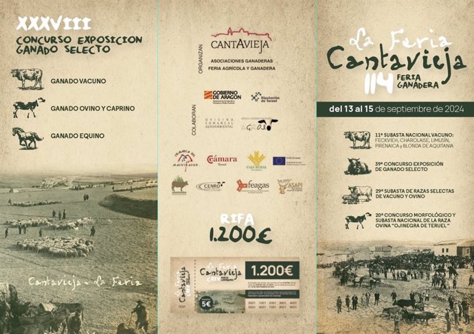 Díptico de la 114º Feria de Ganado de Cantavieja