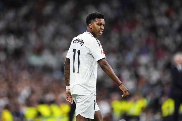 El bradileño Rodrygo Goes, en un partido con el Real Madrid.