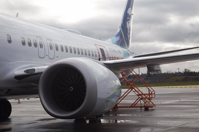 Archivo - Un avión de Boeing en Portland