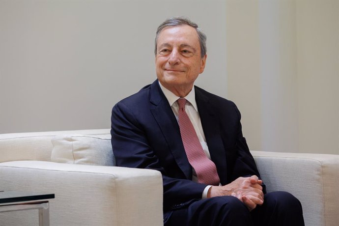 Archivo - El expresidente del Banco Central Europeo y expresidente del Consejo de Ministros de la República de Italia, Mario Draghi, en el Complejo de la Moncloa, a 13 de junio de 2024, en Madrid (España). 