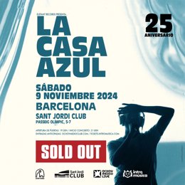 Cartel del concierto de Barcelona