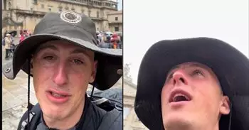 La reacción viral de un joven al acabar el camino de Santiago: "Sólo el que lo ha caminado sabe lo que significa"