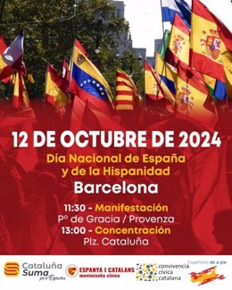 Catalunya Suma y otras entidades convocan una manifestación el 12 de octubre en Barcelona