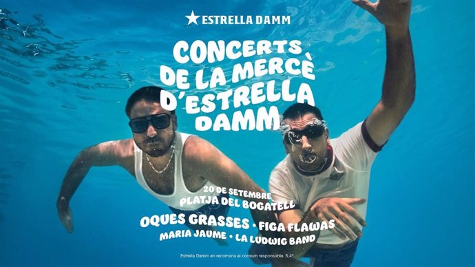 Cartell dels concerts d'Estrella Damm per la Mercè