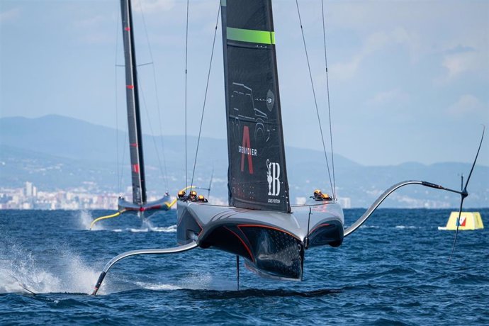 September 09, 2024. Race Day 9 Of The Louis Vuitton Cup. INEOS BRITANNIA, LUNA ROSSA PRADA PIRELLI TEAM