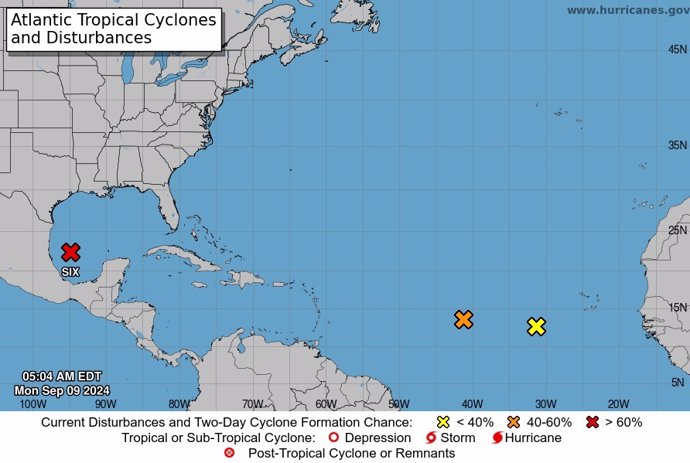 EEUU espera un huracán para esta semana en la costa del Golfo de México, con marejada ciclónica potencialmente mortal.