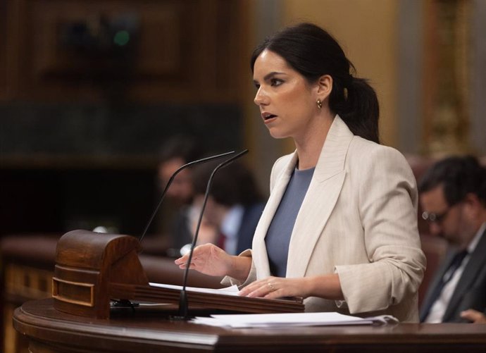 Archivo - La portavoz de VOX en el Congreso, Pepa Millán, en el Congreso de los Diputados, a 4 de julio de 2024, en Madrid (España).