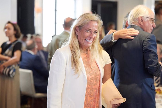 La consejera de Economía de la Comunidad de Madrid, Rocío Albert, a su llegada a un Desayuno Informativo de Europa Press, en el Hotel Roosewood Villa Magna, a 3 de septiembre de 2024, en Madrid (España).