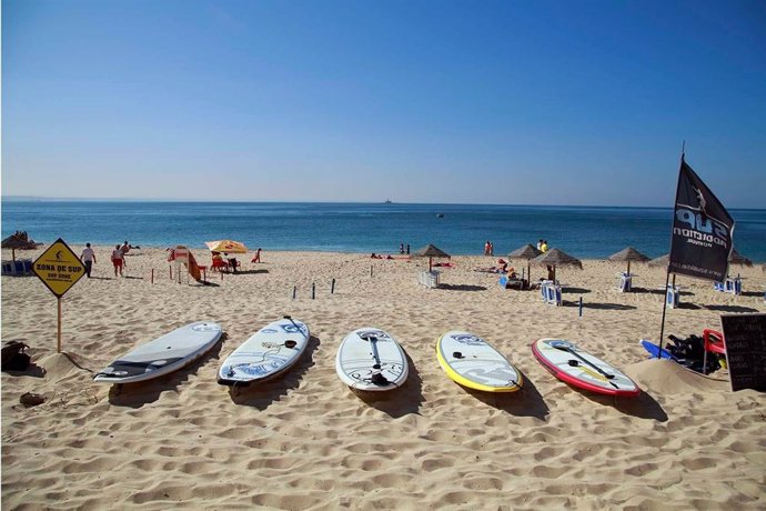 Playa de Carcavelos en Lisboa