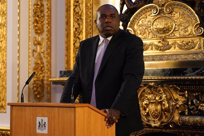 04 September 2024, United Kingdom, London: UK Foreign Secretary David Lammy speaks as he hosts the Commonwealth 75th Anniversary Reception at Lancaster House. Photo: Lucy North/PA Wire/dpa