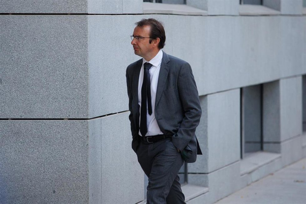 El ex secretario general de Puertos del Estado, Álvaro Sánchez Manzanares, a su llegada para declarar como imputado en el caso Koldo, en la Audiencia Nacional