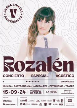 Cartel del concierto de Rozalén en el festival Sierra Sonora