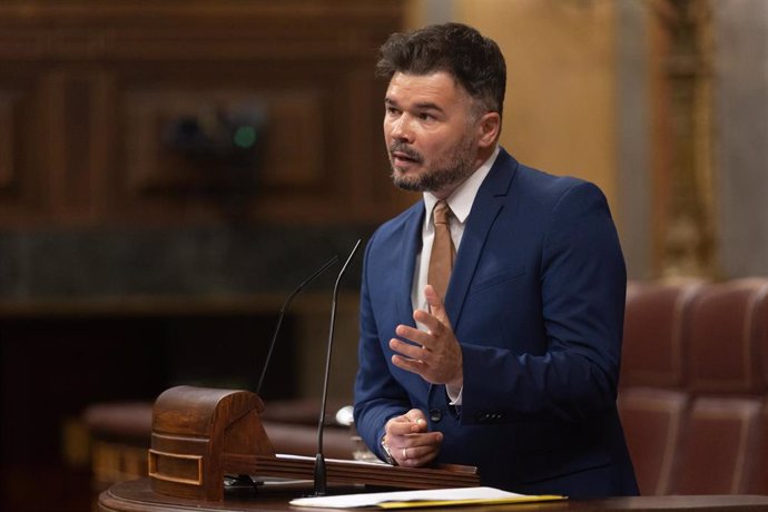 Archivo - El portavoz de ERC en el Congreso, Gabriel Rufián, a 17 de julio de 2024, en Madrid (España). 