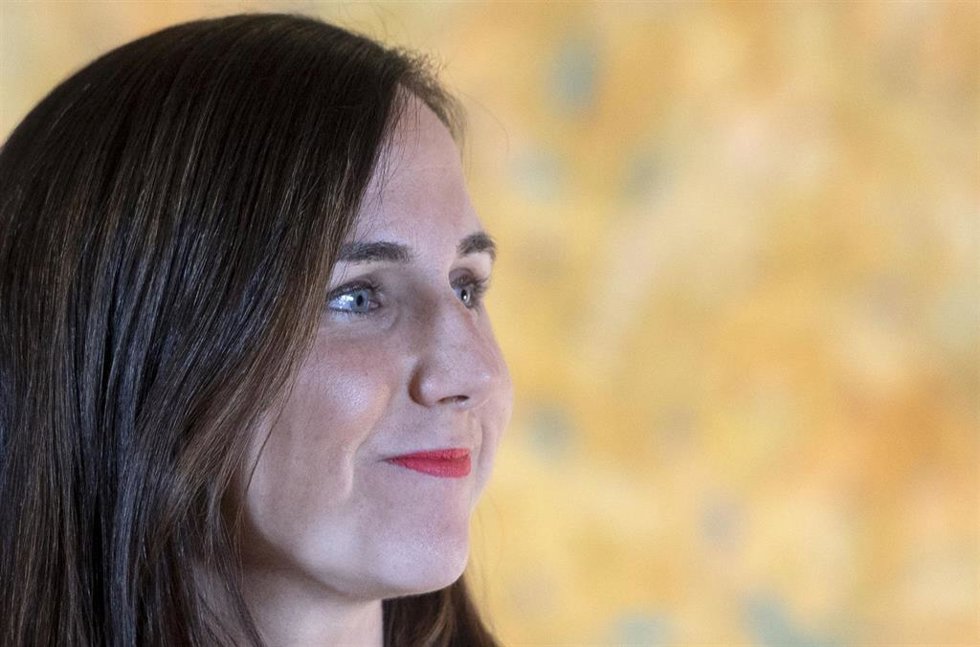 Archivo - La secretaria general de Podemos, Ione Belarra, comparece ante los medios tras una reunión, en el Congreso de los Diputados, a 22 de julio de 2024, en Madrid (España).